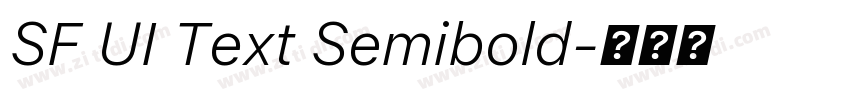 SF UI Text Semibold字体转换